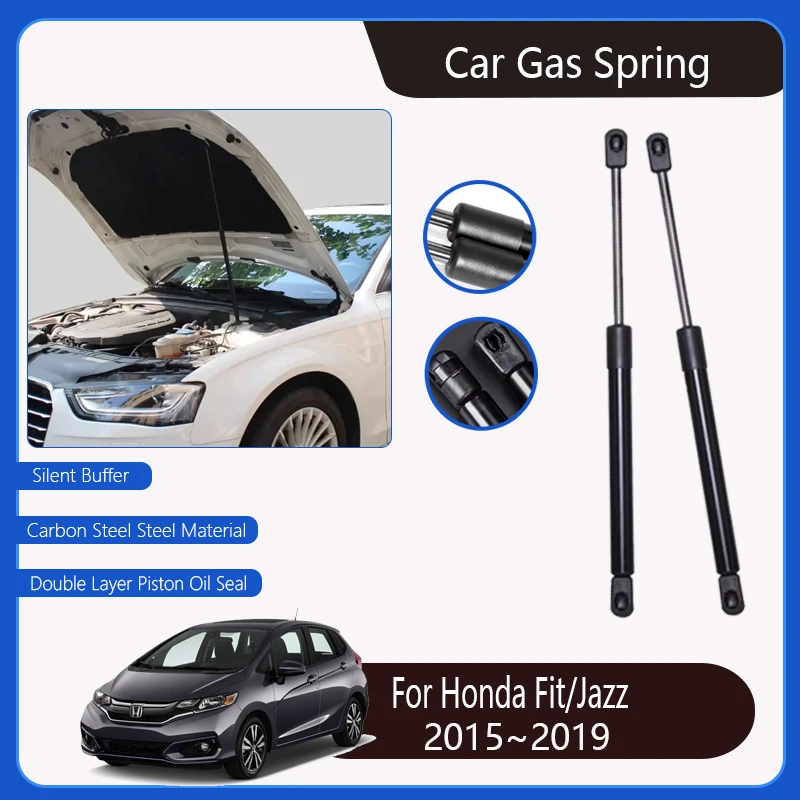 

Car Front Gas Hydraulic Rod For Honda Fit Jazz 2015~2019 Prop Rod Gas Strut Shocks damper Strut Lift Supporters Auto Accessories