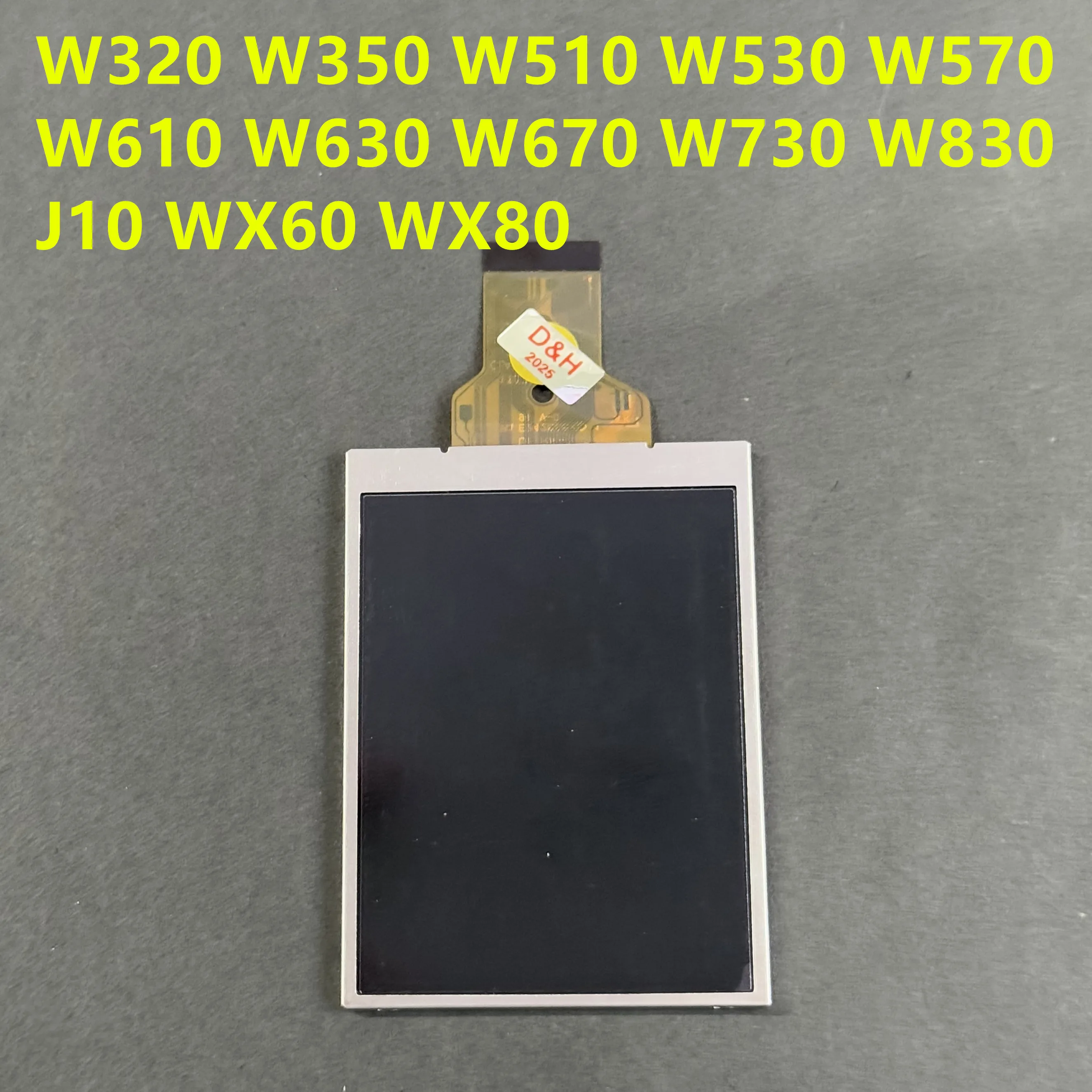 Nova tela lcd com peças de reparo de luz de fundo para câmera sony DSC-W320 w350 w380 w610 w730 w830 wx60 wx80