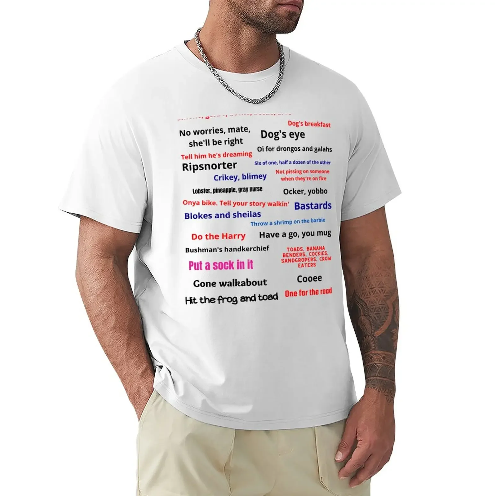 21 phrases to help you talk like an Aussie T-Shirt oversizeds animal prinfor boys hippie clothes t shirts for men pack