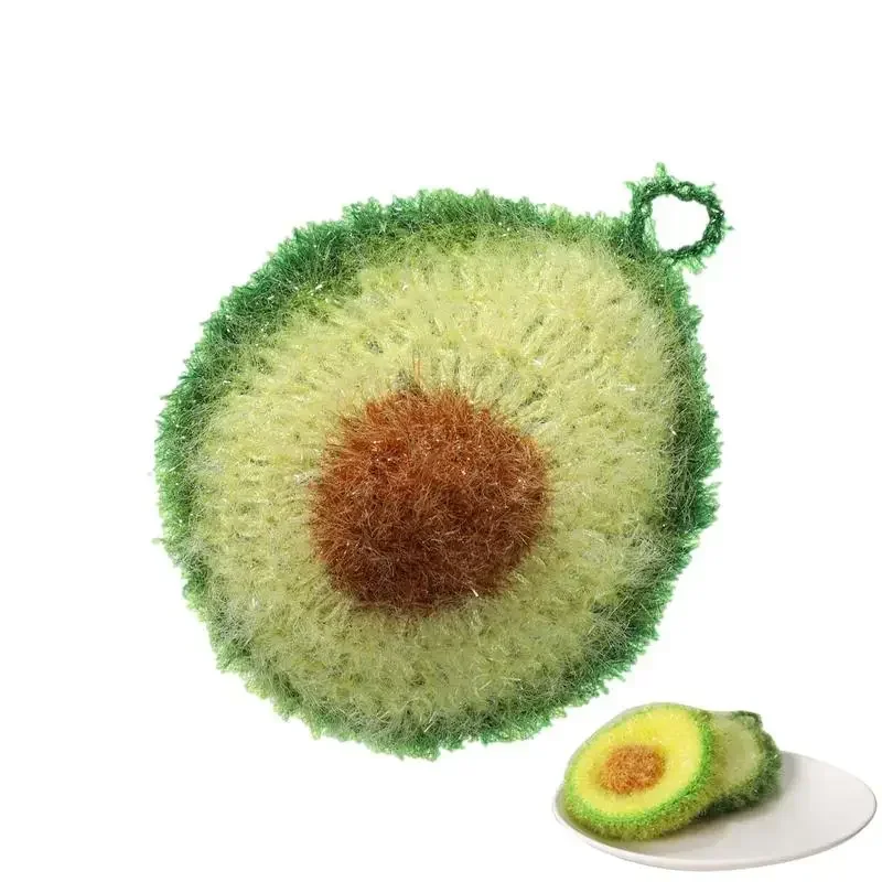 1PC Korea Avocado Dishwashing Towels Acrylic Polyester Silk Dish Cloth Cleaning Cloth Kitchen Washing Towel Reusable For Kitchen