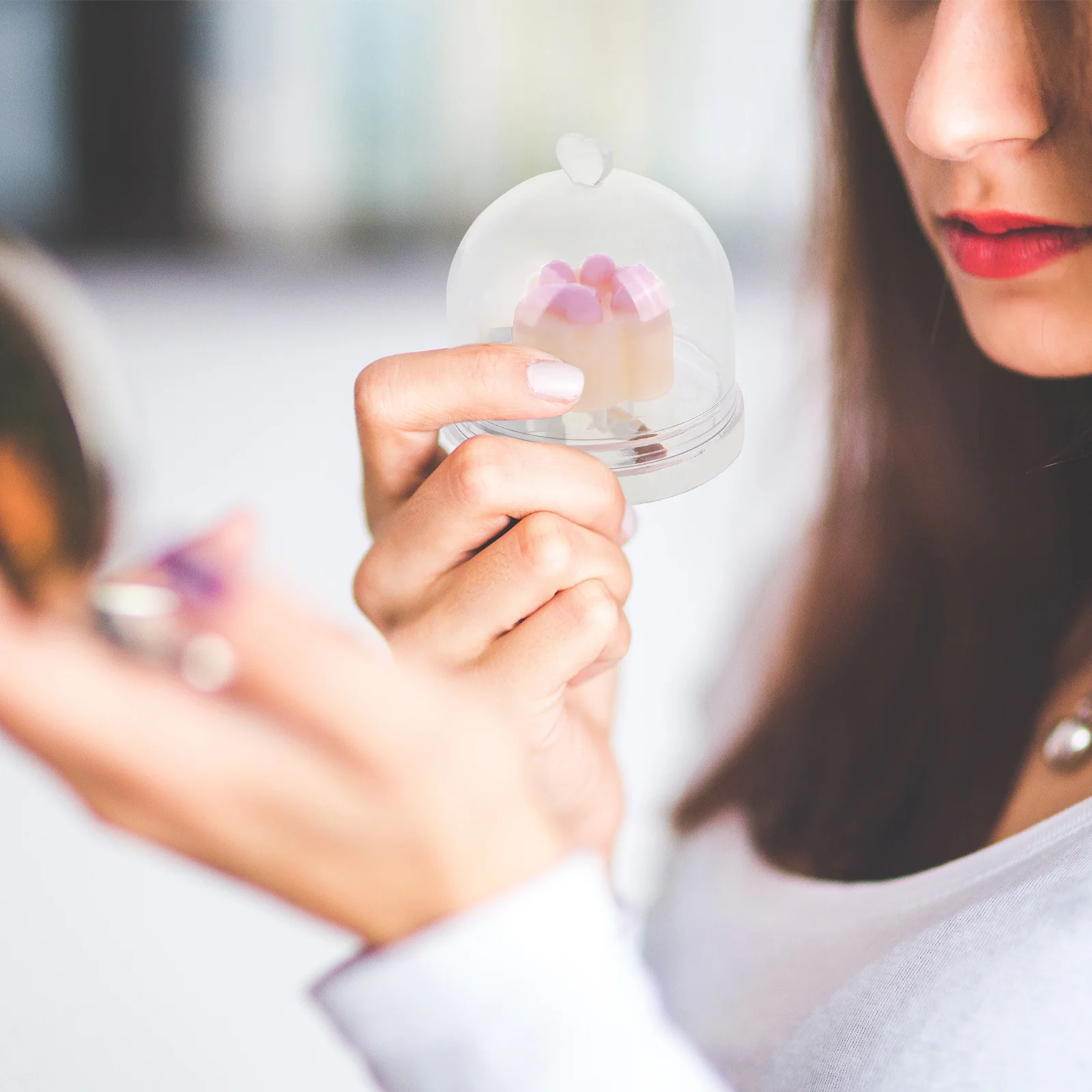 Bálsamo Labial Hidratante con Cambio de Color en Forma de Pata de Gato para Otoño e Invierno, Lindo y Humectante, Accesorio para Mujer