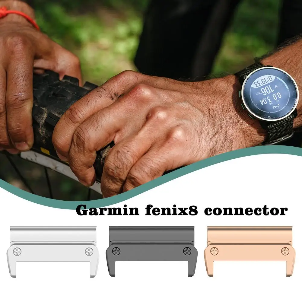 Suitable For Garmin Fenix8 Connector 20/22/26mm Watch Head Connector Watch Strap Professional Metal Accessories