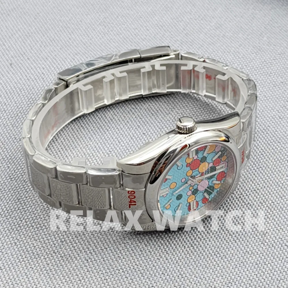 2023 New 36mm 39mm Sapphire Glass Multi-Color Dial Stainless Steel Automatic Movement Watch Japanese Nh35 Mechanical Movement