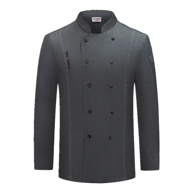 Breathable Sleeve Uniform Hotel Jacket Restaurant Clothes Cooking Logo Coat Chef T-shirt Kitchenchef Bakery Long