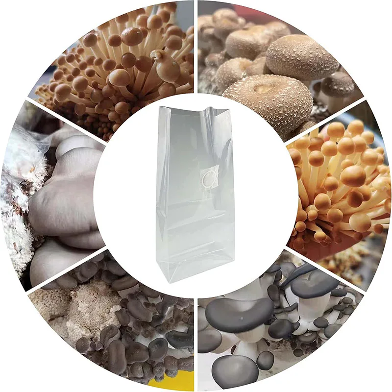 10/20pcs Mushroom Spawn Grow Bag Substrate High Temp Pre Sealable Garden Supplies for Fungus Planting Ventilate Bags Garden gallery 5
