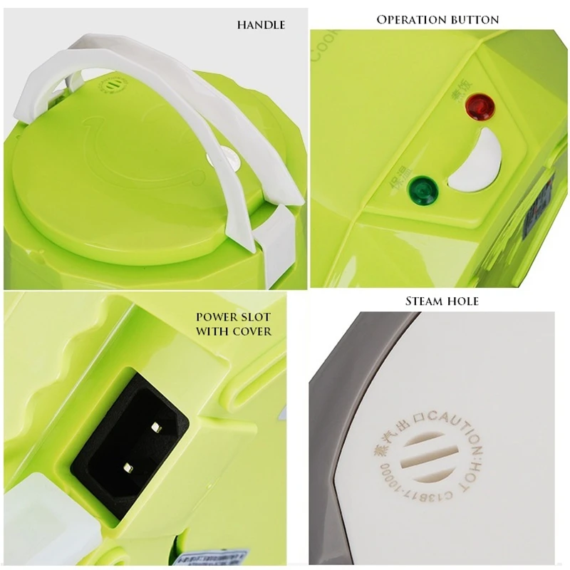 DMWD 1.3L мультиварка мини рисоварка 12 В/24 В для автомобиля/Грузовик путешествия Портативный Электрический горшок паром/ кипения/тушение суп для 2-3 человек