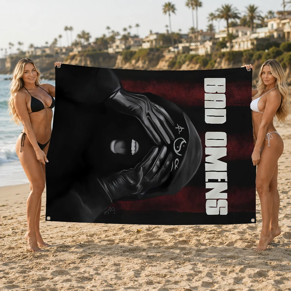 Bad O-Omens Rock Band Outdoor Flag for Home Camping Party Club Decor Garden Yard Wall Hanging Banner