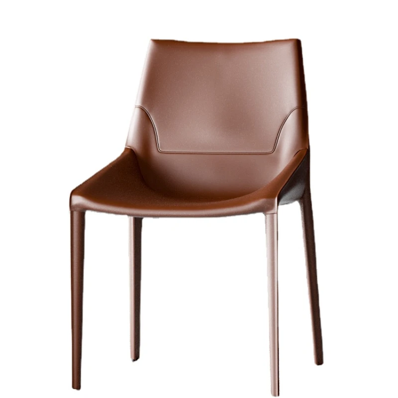 

YY Nordic Saddle Leather Dining Chair Simple Modern Dining-Table Home Minimalist