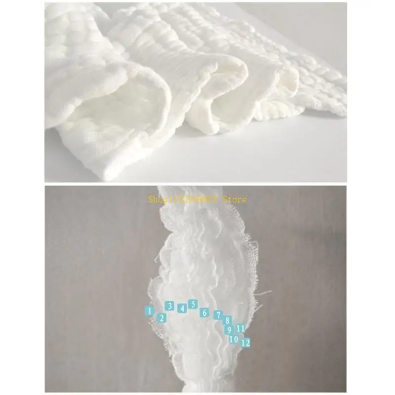 قابلة لإعادة الاستخدام الطفل بطانية من الموسلين الرضع قماش للف الرضع الوليد لينة تنفس الشاش الفراش منشفة استحمام دش الهدايا J0MF