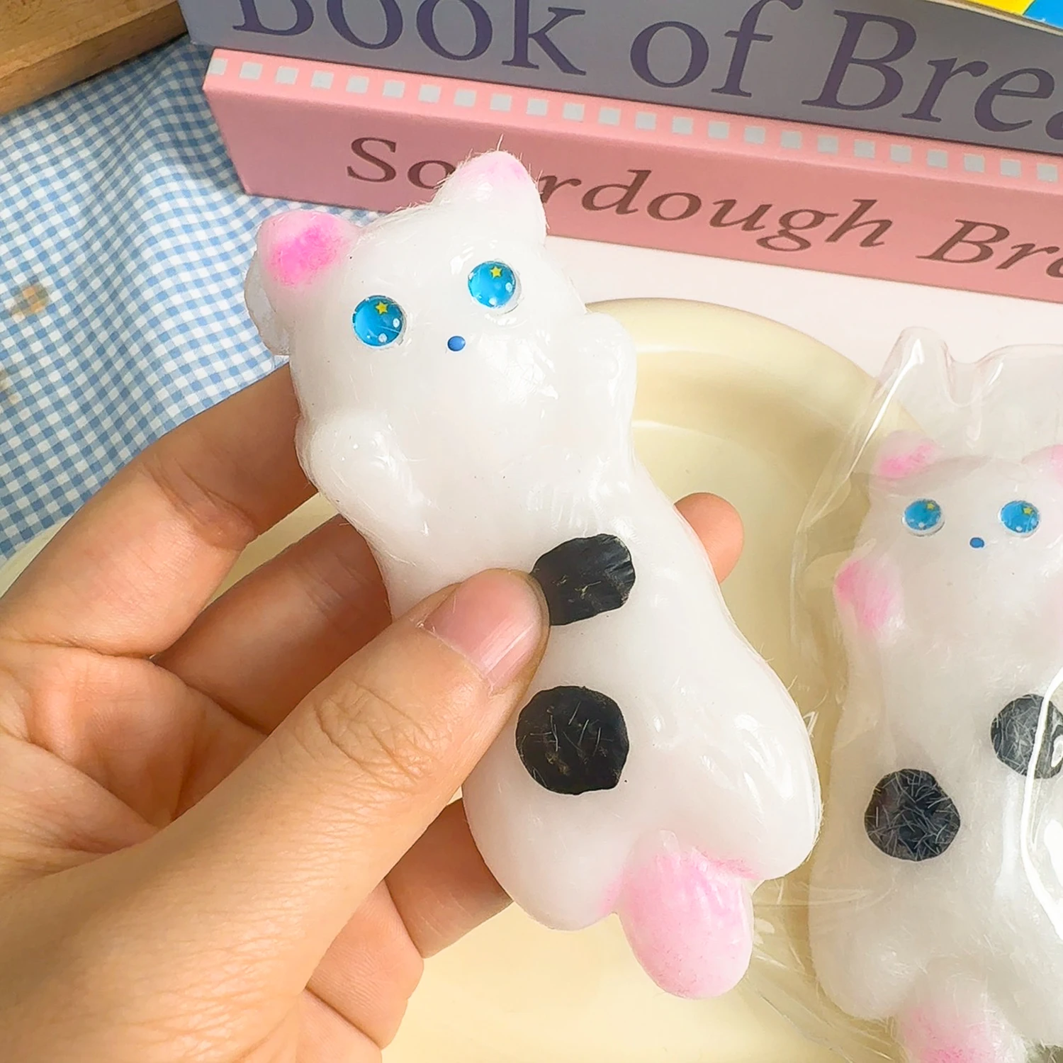 게으른 고양이의 시뮬레이션 크리 에이 티브 꼬집는 장난감 귀여운 고양이 짜기 느린 리바운드 액션 장난감 어린이를위한 성인 불안을 완화