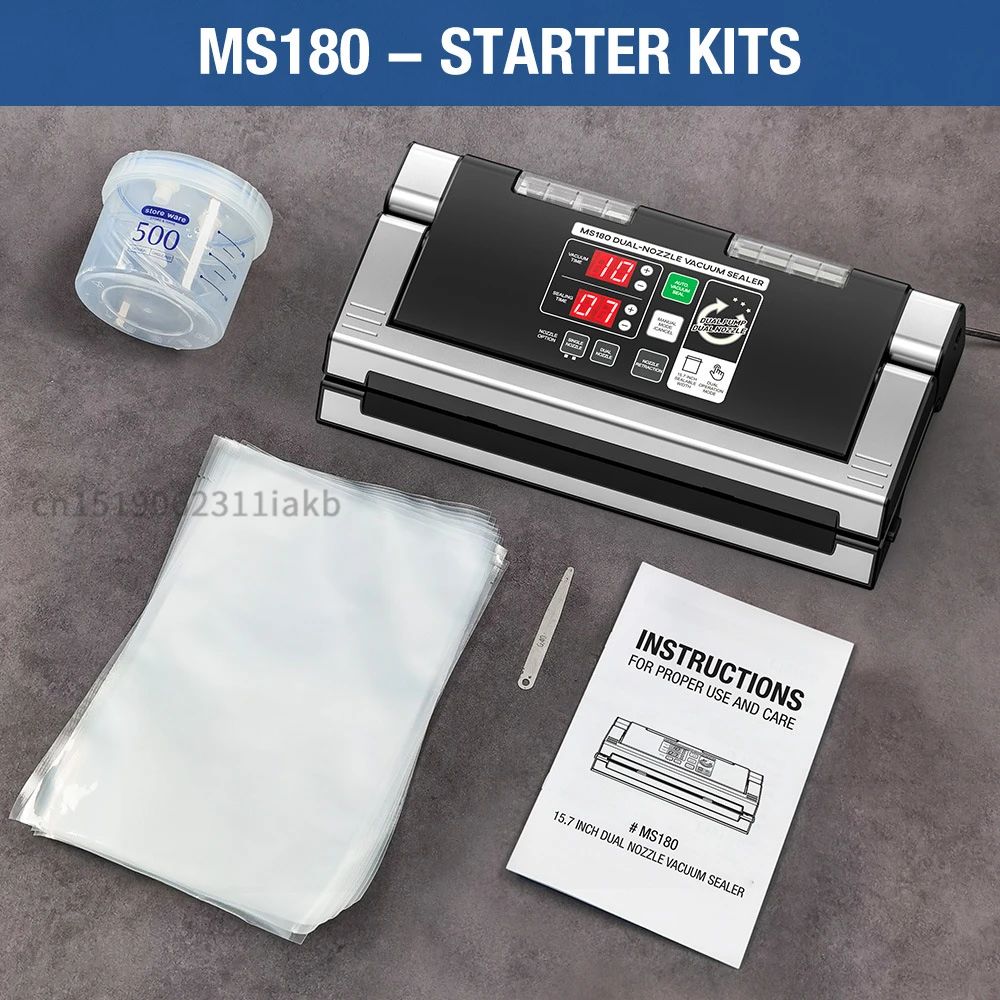 Mesin kemasan vakum, mesin segel ajaib makanan profesional, mesin penyegel vakum komersial, merekam vakum rumah tangga MS180