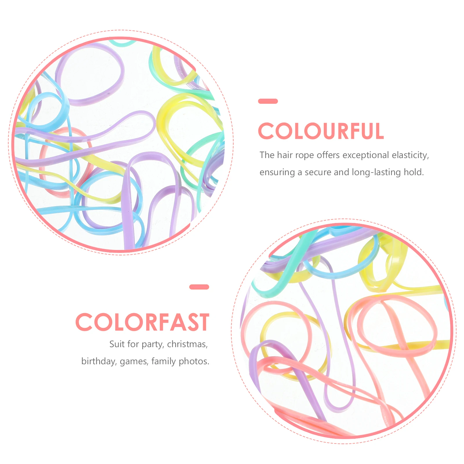 

High Elastic Ties Spiral Rubber Bands for Women Girls Hair Ties For Thick Hair Accessories with Macaron Colors Small Size