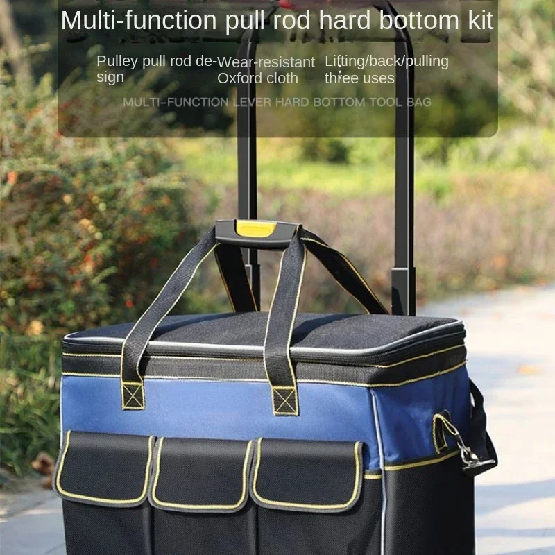 Pull rod kit men's durable maintenance canvas storage bag