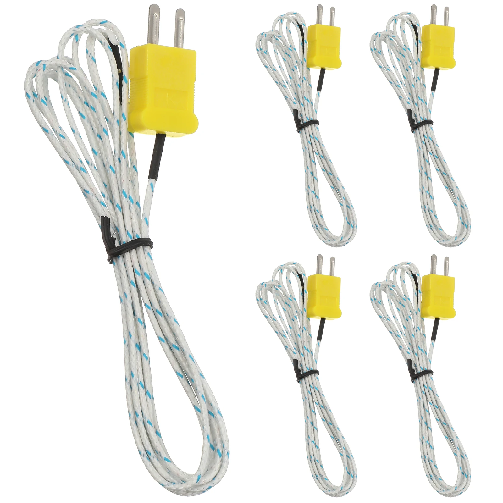 

5pcs K Type Temperature Probe Sensor High Accuracy Replacement For Thermocouple Meter Long Flexible Probe Measuring Instrument