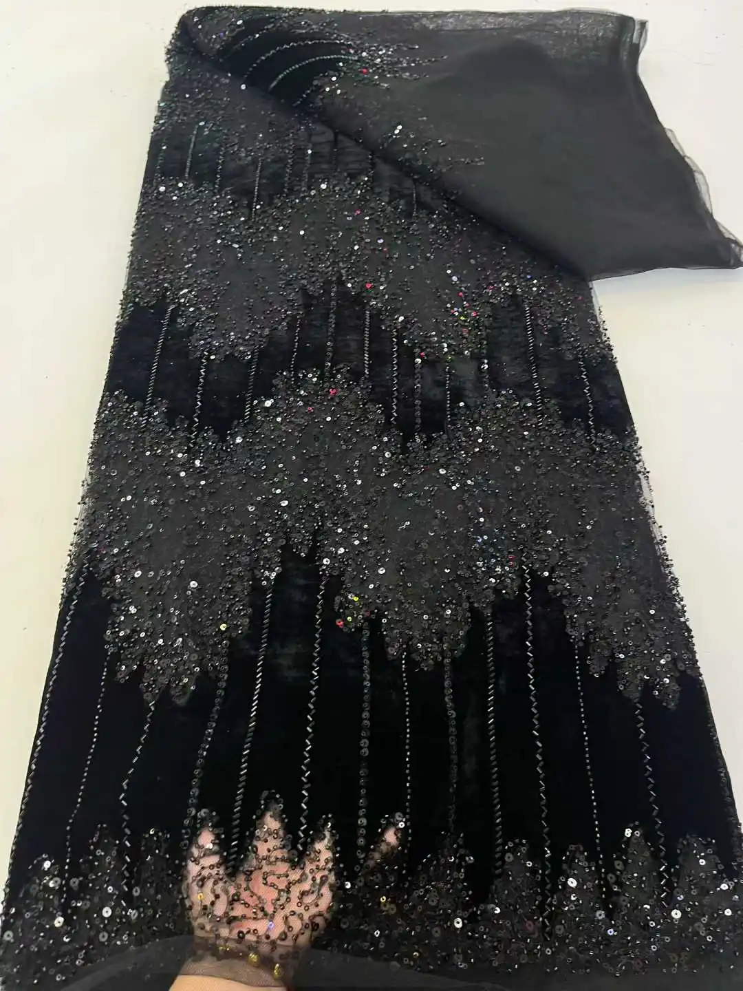 African Velvet Lace Fabric 2025 Nigerian Lace 5 Yards French Velvet Lace Fabric For Party Wedding Dress Sewing Cloth XC65HN-22