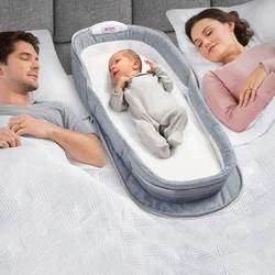 119 Portable Baby Bed - Foldable Travel Baby Lounger, Anti-Reflux Design, Mobile Backpack Crib, Compact Travel Cot.