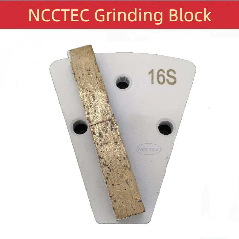 

[Long Sector Base] 9pcs Diamond Concrete Grinding Polishing Plate Aggressive Cutting Blade Shoe Block Pad Disc for Floor Grinder