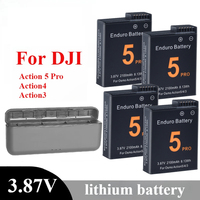 3.87V 2100mAh For DJI Osmo Action 5 Pro Action 4 Camera Battery Batteries And Charger For DJI Osmo Action 4/3 Accessories