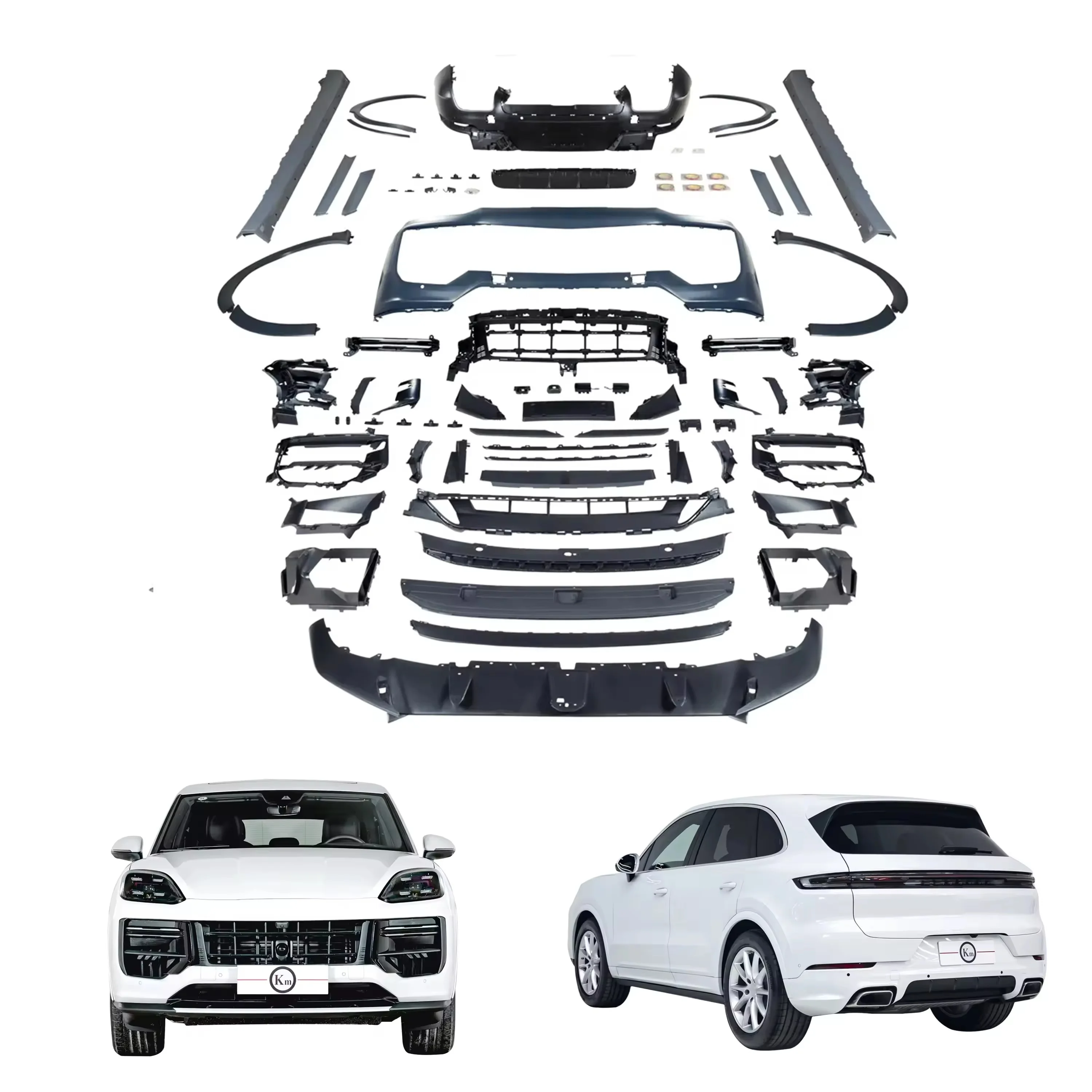 

2024 2025 Porsche Cayenne Upgrade urboGT and SD Body Kit Car Front and Rear Bumper Bodykit Side Skirt