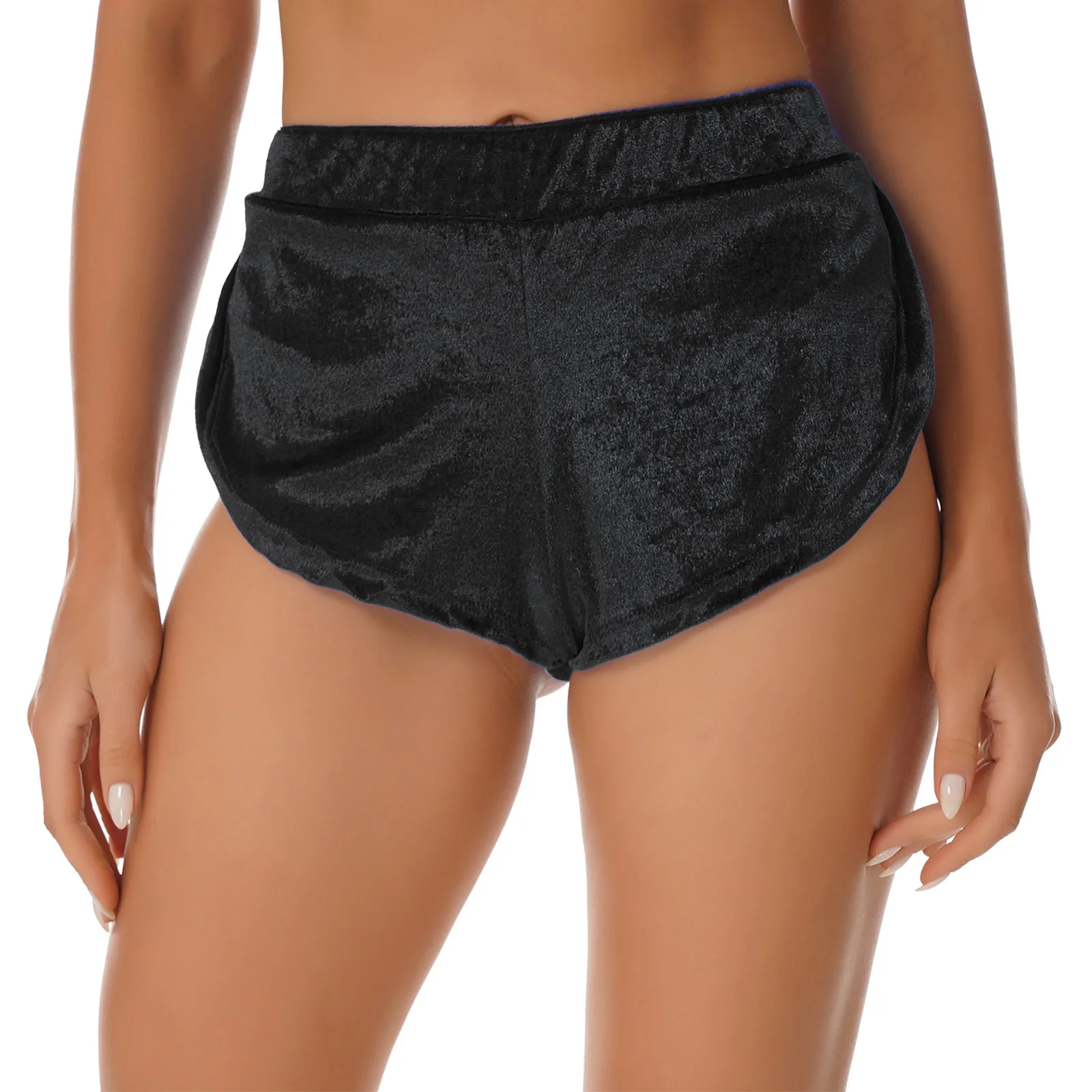 Verão yoga shorts roupas femininas veludo casual elástico bolha bunda esporte calças curtas de cintura alta fitness correndo shorts bottoms