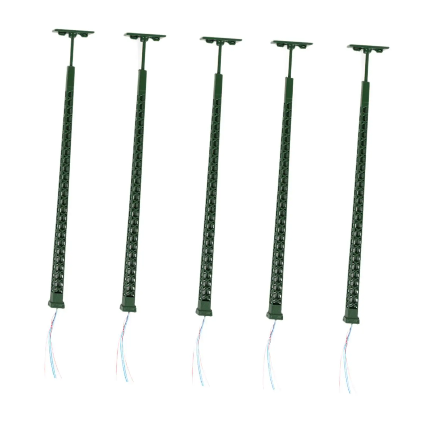 5 pièces 1:87 échelle lampadaires sable Table applique HO échelle accessoires construction Miniature stree lumières modèle chemin de fer LED lampe poste