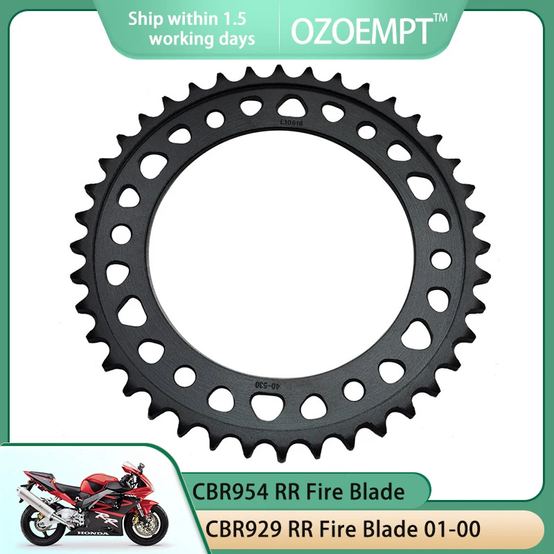 

OZOEMPT 530-43T Motorcycle Rear Sprocket Apply to CBR929 RR Fire Blade 00-01 CBR954 RR Fire Blade