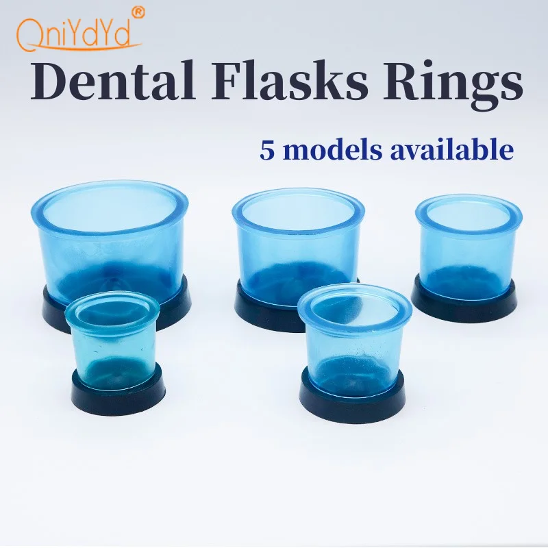 Dental Silicone Casting Flasks Rings Wax Embedding Ring Plastic Round Dental Lab  Base Wax Rubber Tools