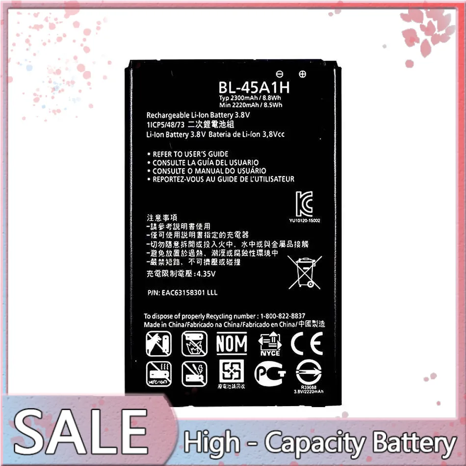

Mobile Phone Battery BL-45A1H 2300mAh For LG K10 F670L F670K F670S F670 K420N K10 Lte Q10 K420 BL 45A1H