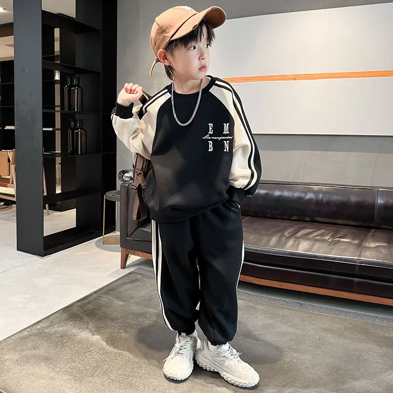 Boys Sweatshirts +Pants Kids Suits 2PCS/Set Cotton 2024 Classic Spring Autumn Cotton High Quality Christmas Gift Children Clothi