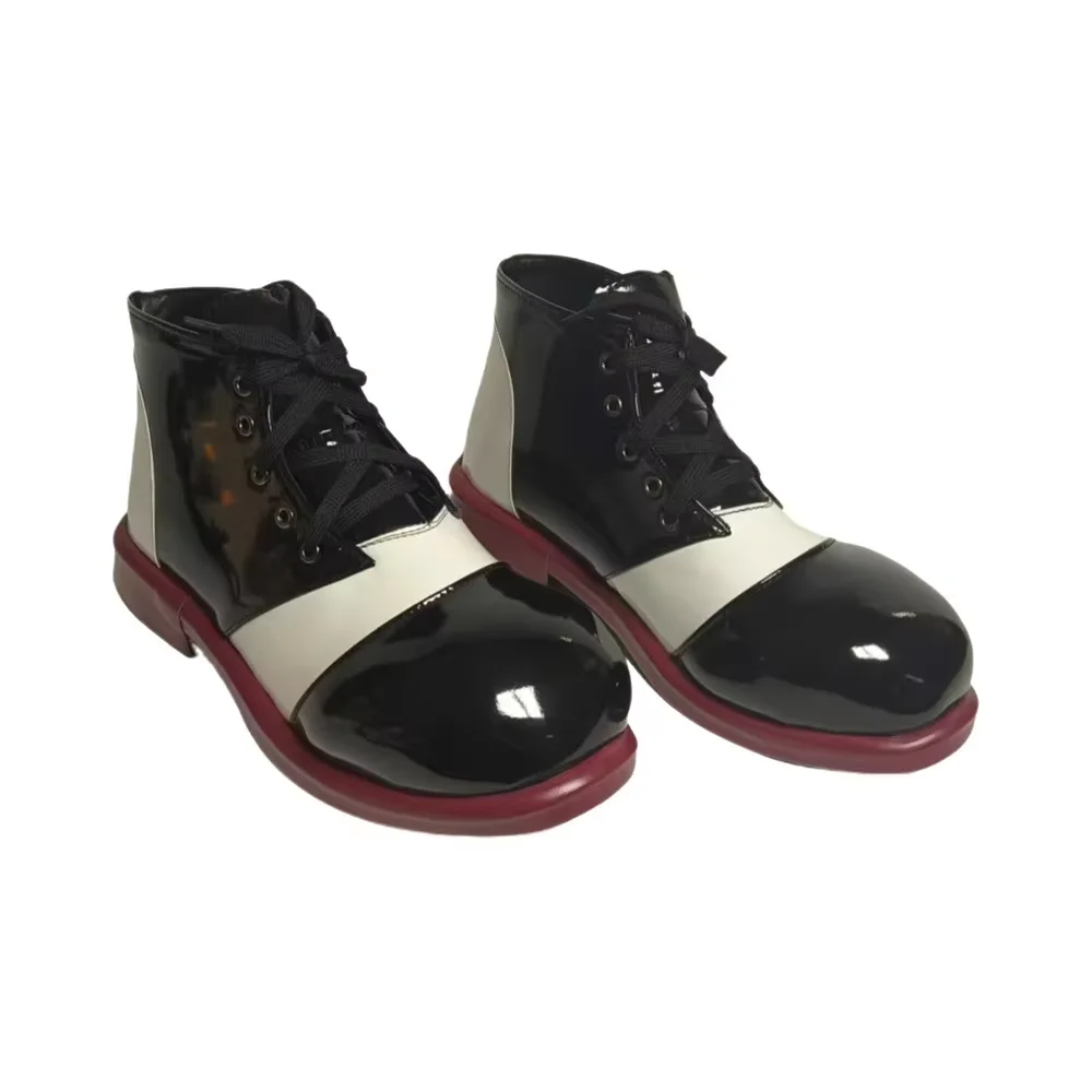 بو شقة السيرك مهرج الأحذية للأطفال الكبار كرنفال مهرجان الحسنات مضحك جوكر أنيمي تأثيري الأحذية