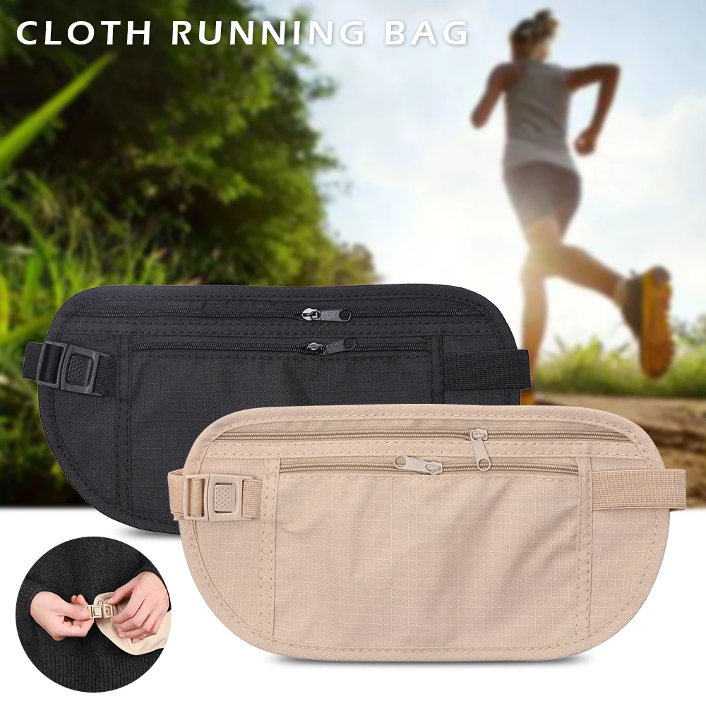 1pc New Cloth Waist Bags Travel Pouch Hidden Wallet Passport Money Waist Belt Bag Slim Secret Security Useful Bags Chest Packs