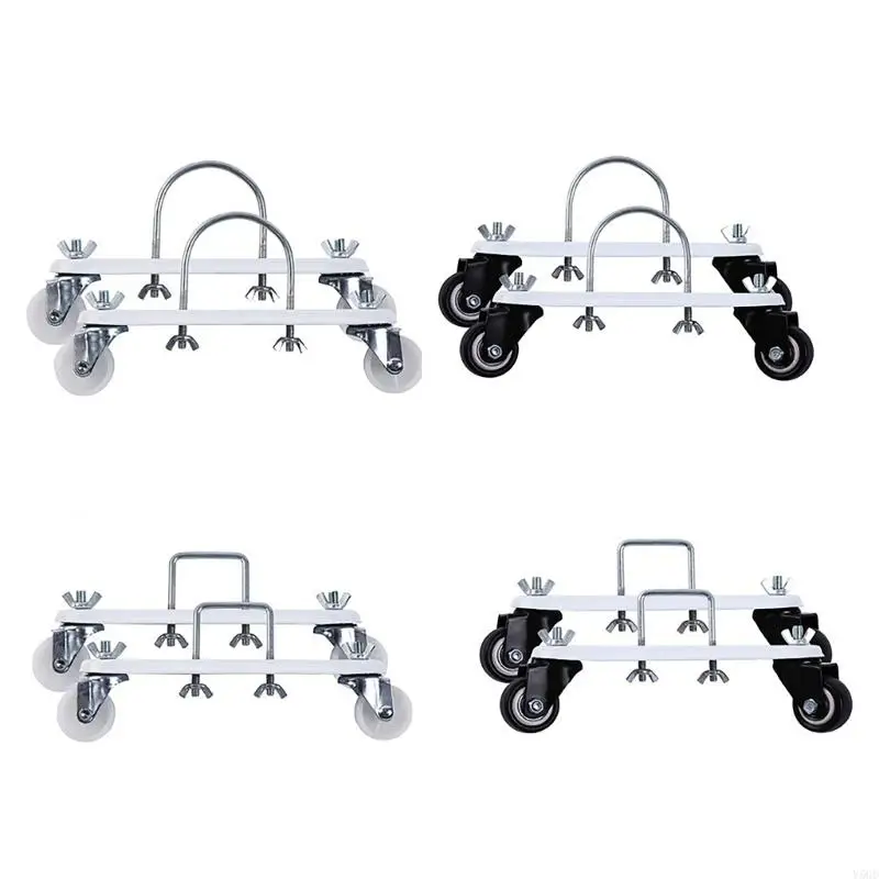 Y5GD 2PCS PARTILHO AQUETRO ELÉTRICO DO RADIADOR RADIADO 360 GRAPA RODA DIRIVIRADOR DO RODA UNIVERSAIS SUPORTE BASE