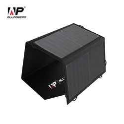 ALLPOWERS 18V 21W caricatore solare pannello solare impermeabile pieghevole banca di energia solare per 12v batteria per auto cellulare escursionismo all'aperto