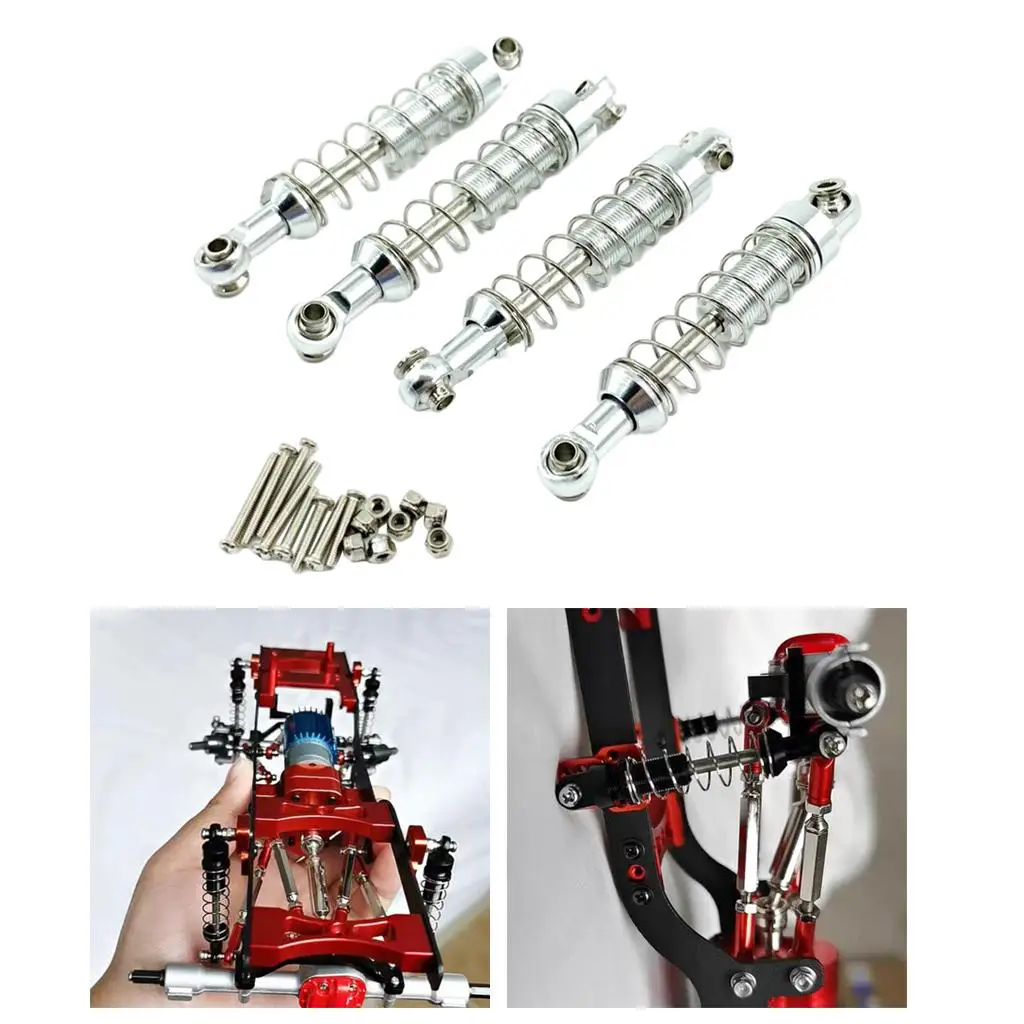4 PCS RC Metal Shock Absorber for 1:12 RC Car Spare Parts, Easy to Install, Upgrade Your Car's Performance