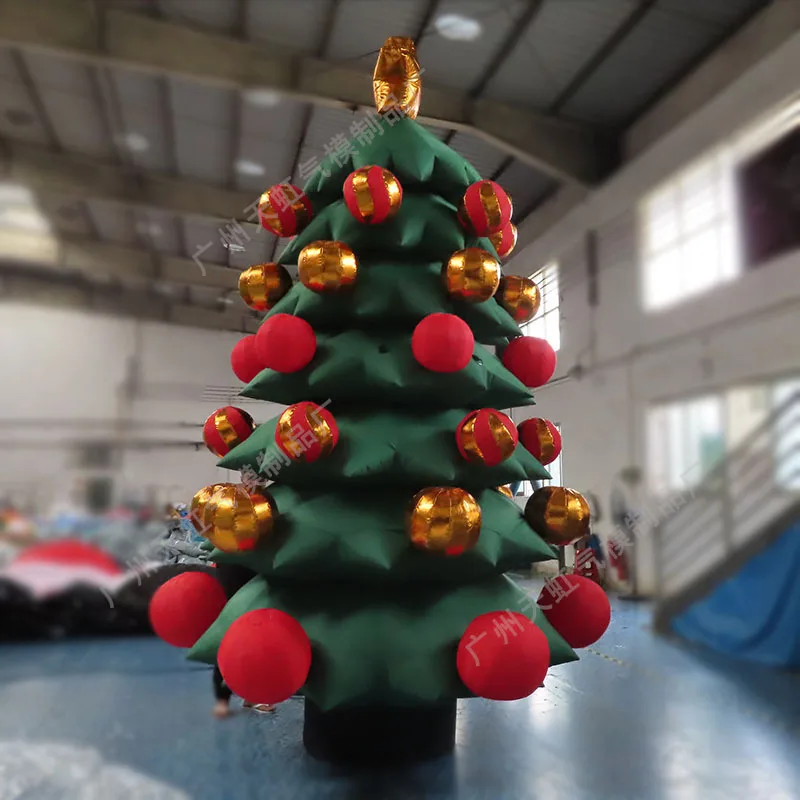 Inflatable Christmas decoration outdoor square Christmas tree luminous decoration inflatable film
