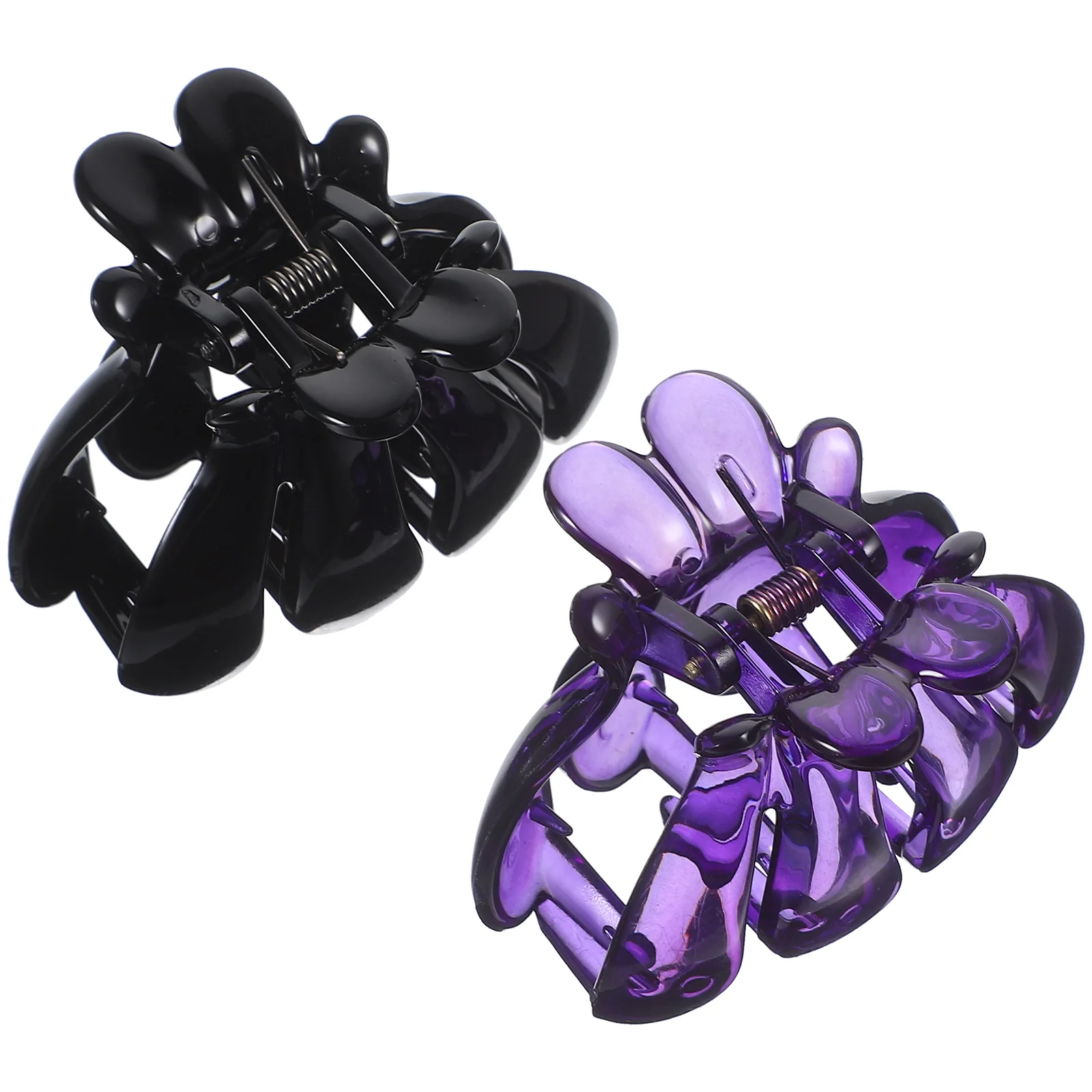 

2 Pcs Hair Clips Women Claw Clips for Thick Hair Black Ponytail Accessories Simple Sweet Design Colors Versatile