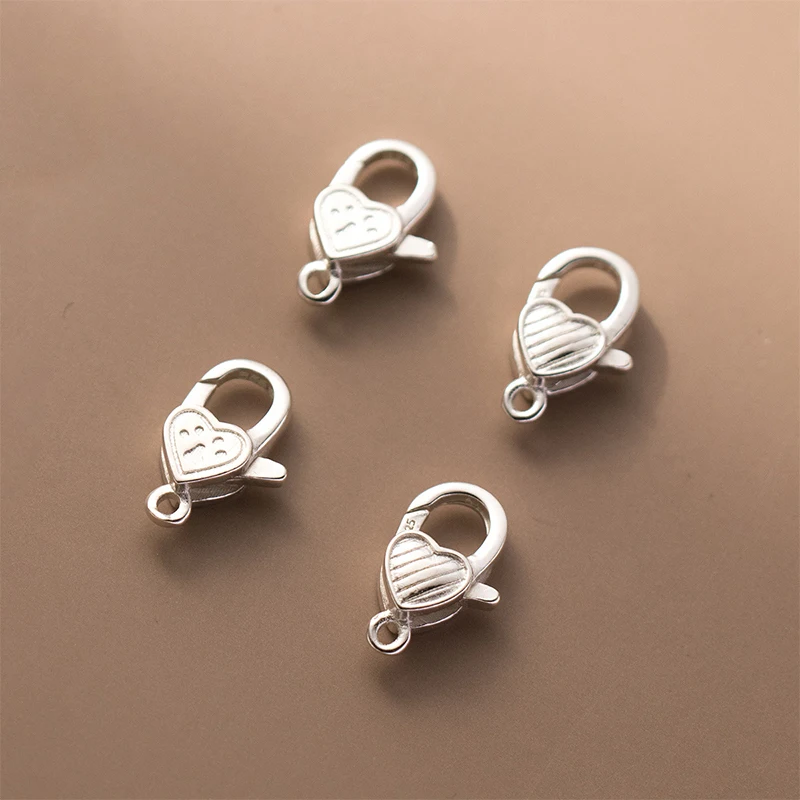 

1 шт., стерлинговое серебро 925 пробы, 2 модели, пружинные застежки, 12,5 мм, ожерелье/браслеты, серебряные концевые соединители, крючки, пряжка, фурнитура для ювелирных изделий своими руками