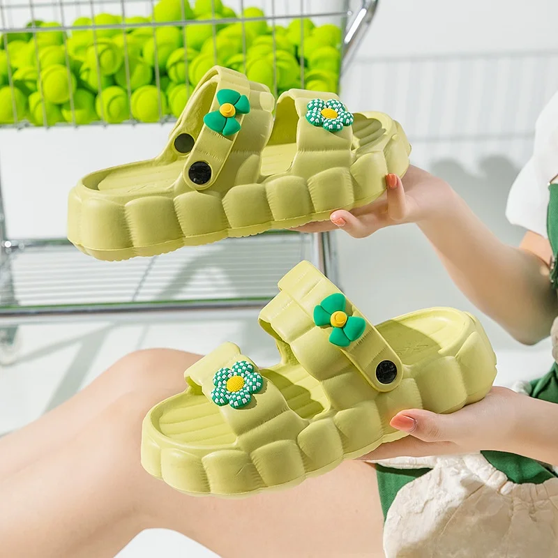 

Уличные женские сандалии, тапочки Thi Bot, противоскользящие летние повседневные римские сандалии на плоском каблуке, материал EVA, удобное oes