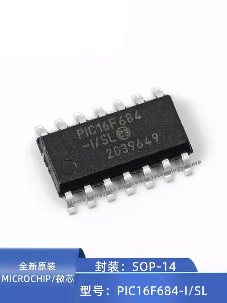 10adet Pic16f684-i /SL PIC16F684 Microcontroller chip 8-bit PIC microcontroller SOP-14 New