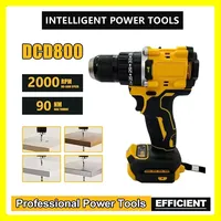 Fit Dewalt DCD800 2000RPM Cordless Impact Drill 1/2 Inch Brushless Electric Screwdriver Lithium Electric Tool For 20V Battery