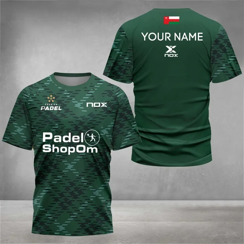 تي شيرت 2024 انفجار الصيف Padel Shopom مشترك فضفاض ومريح ملابس رياضية غير رسمية T-shirt3D الرجال الفاخرة تي شيرت #3
