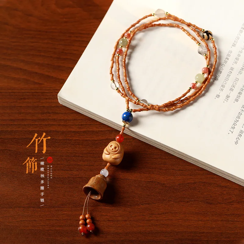 

Olive Stoe [Rizzato Step By Step] Многоколочный бамбуковый кот Wome, Sadalwood Faceless Pedat Me, браслет для культурных игр на руках