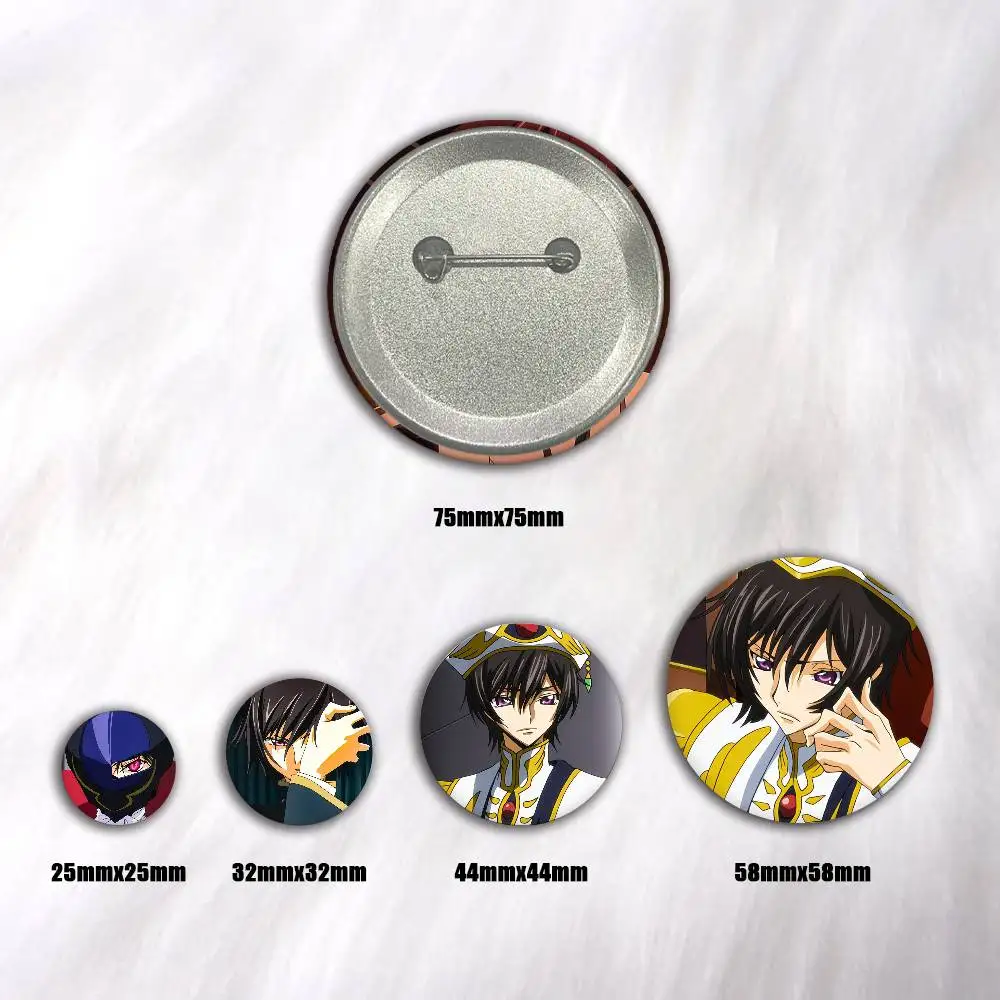 A-Lelouch L-Lamperouge Vi Britannia Anime Round Badges, Brooches, Clothing Accessories, Birthday Gifts, Anime Conventions