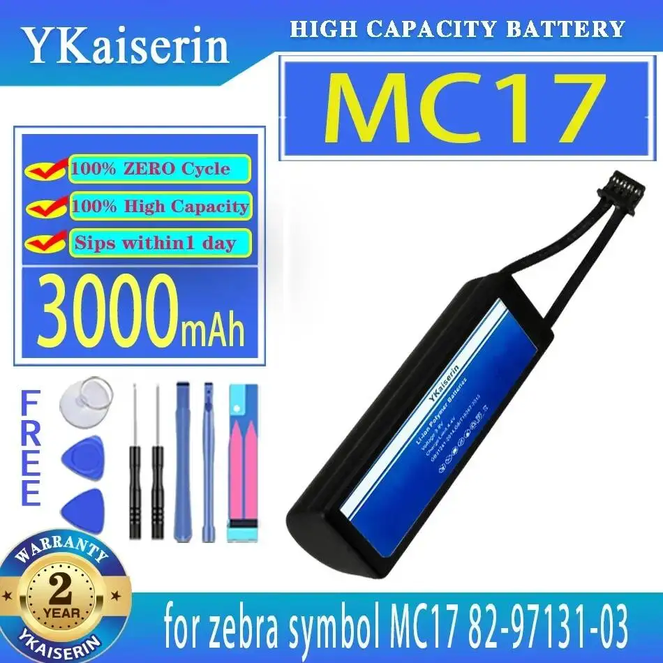 

Portable Terminal Device Battery Reliable Replacement 3000Mah For Zebra For Symbol For Motorola MC17 82-97131-03