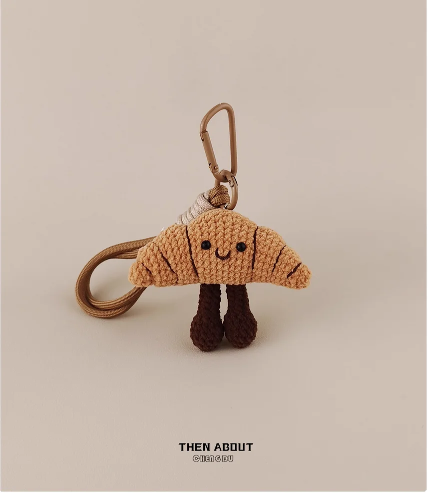 

Кукла-круассан, кукла, сумка, подвеска, сумка, подвеска, брелок, роскошный маленький подарок для пожилых людей.