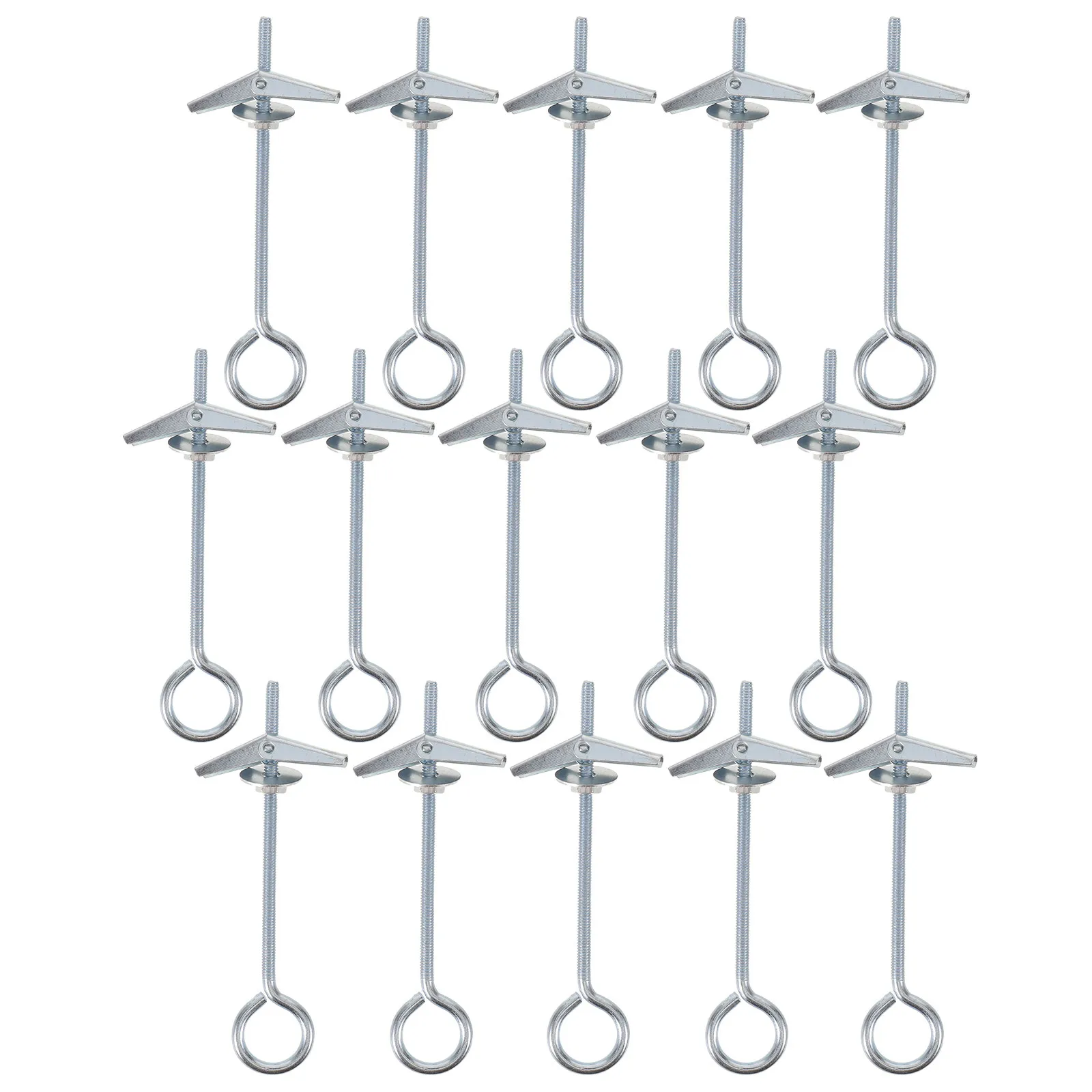 15Pcs 4x1.5 Inch Zinc Toggle Bolt Anchors Silver Drywall Wall Ceiling Anchors for Picture Hanging Curtain Rod Eyelet Hardware