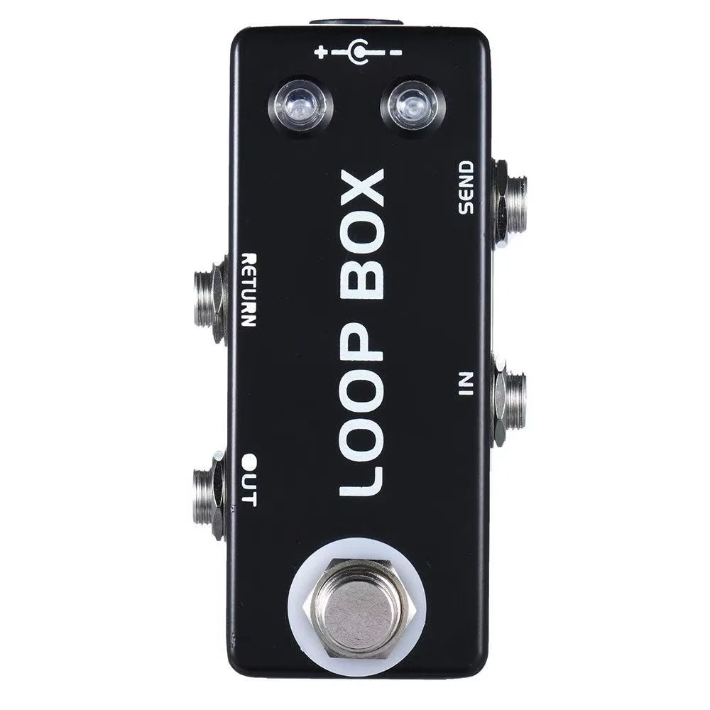 Mosky Loop Box Mini Looper Guitar Pedal Built-In Dual-Switch Tap Tempo Volume Attenuator 14X6X6Cm 170g for Stage Audio
