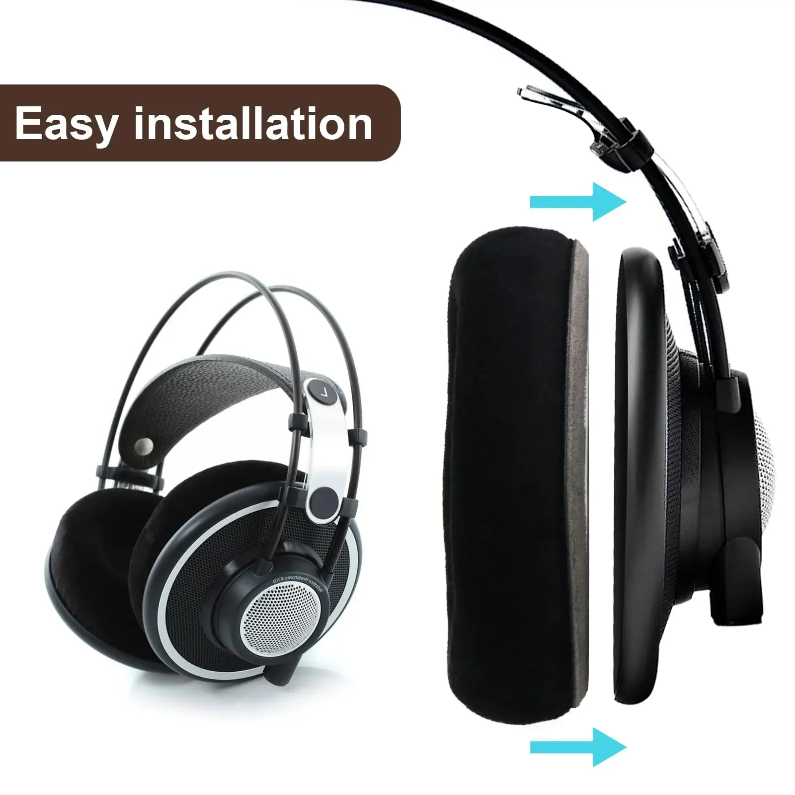 Сменные амбушюры для AKG K702 K701 K601 K612 K712 Q701 Q702, ультра-мягкие губчатые подушки, запасные части для наушников