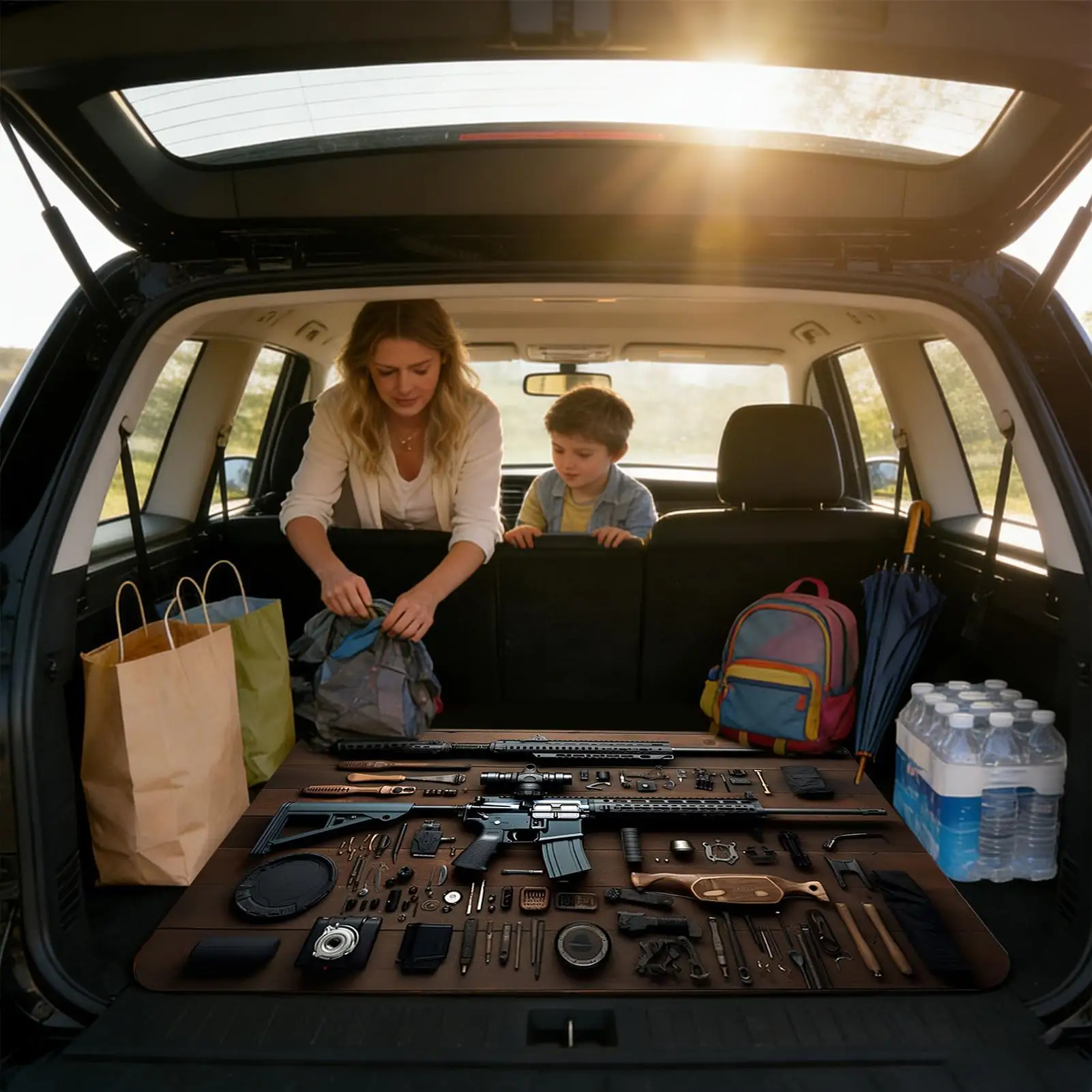 Cargo Liner Protective Pad Floral Print Elegant Automotive Cargo Liner For Drivers Travel Enthusiasts Commuting Camping City