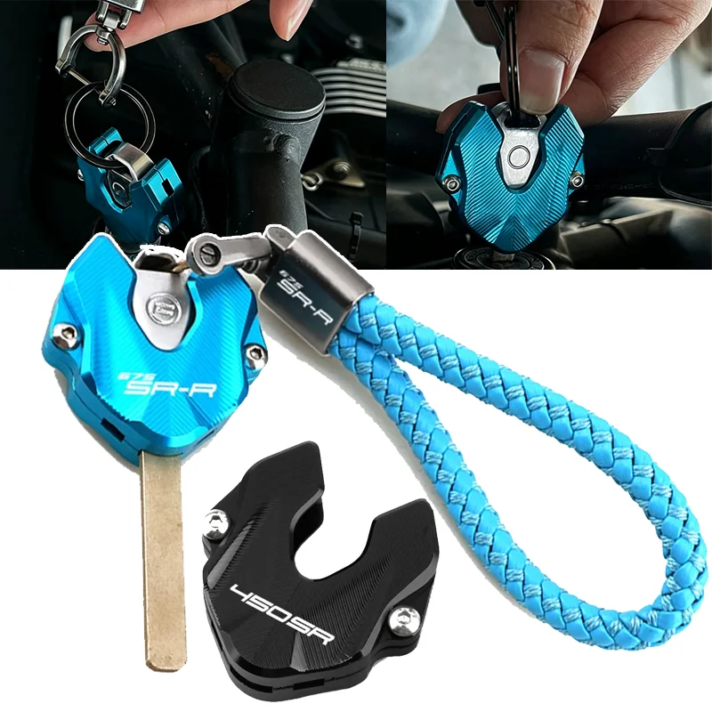 

Fit For CFMOTO 450SR 450CLC 675SR-R 450SR 450CL 675SRR CF MOTO Motorcycle Accessories CNC Key Cover Case Shell KeyChain Keyring